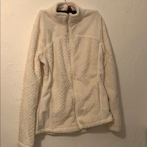 Jason Maxwell’s whisper white fleece jacket